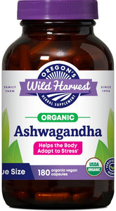 Oregon's Wild Harvest Organic Ashwagandha 1200mg capsules front view