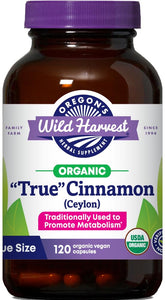 Oregon's Wild Harvest Organic Cinnamon Capsules 222g front view