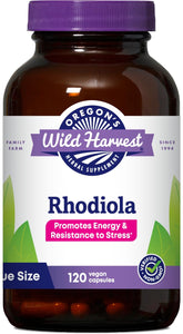 Oregon's Wild Harvest Rhodiola Root Capsules front view