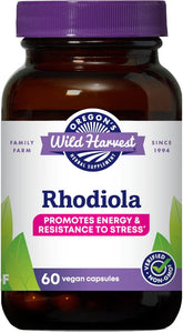 Oregon's Wild Harvest Rhodiola Root Herbal Supplement front view