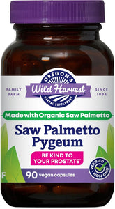 Oregon's Wild Harvest Saw Palmetto 90 vegan capsules front view