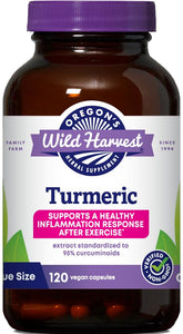 Oregon's Wild Harvest Turmeric 120 Capsules front view