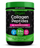 Orgain Collagen + Superfoods 454g unflavoured powder front view