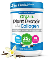 Orgain Plant Protein Plus Collagen 726g front view