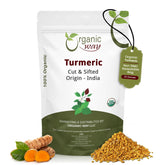 Organic Way Turmeric Root Cut & Sifted 912g front view