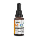 Organixx Vitamin D3 & K2 supplement front view with packaging