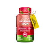 ORZAX Liposomal Iron 25 mg supplement front view