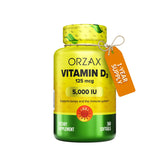 ORZAX Vitamin D3 Softgels 5000 IU front view