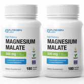 P Puregen Labs Magnesium Malate 500 mg supplement front view