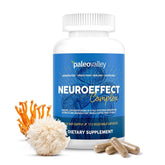 Paleovalley Organic Mushroom Supplement front view with capsules