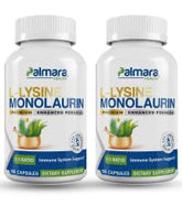 Palmara Health L-Lysine with Monolaurin capsules front view
