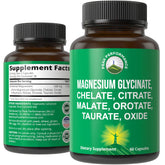 Peak Performance Magnesium 7 Forms 500mg capsule bottle front view