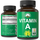 Peak Performance Organic Vitamin A Capsules 5000 IU front view
