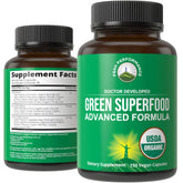Peak Performance Spirulina Green Superfood Capsules front view