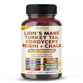 PEAKPURY Lion's Mane Mushroom Capsules bottle front view