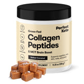 Perfect Keto Collagen Powder 319g front view with chocolate flavour
