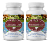 Perfect Supplements Beef Liver Capsules front view