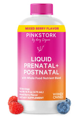 Pink Stork Liquid Prenatal Multivitamin front view