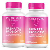Pink Stork Prenatal Probiotic Capsules front view