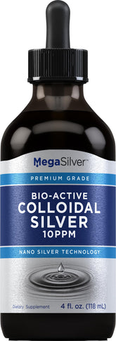 Piping Rock Colloidal Silver 10PPM Liquid Supplement front view