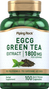 Piping Rock Green Tea Extract capsules front view