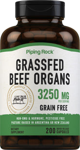 Piping Rock Liver Extract Capsules front view with packaging