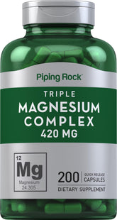 Piping Rock Magnesium 100% Daily Value front view packaging