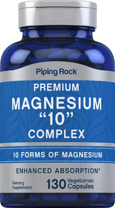 Piping Rock Magnesium Supplement 150mg 10-in-1 capsules front view