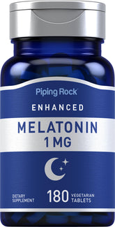 Piping Rock Melatonin 1 mg 180 Tablets front view