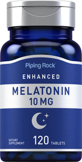Piping Rock Melatonin 10mg Tablets front view, 120 count