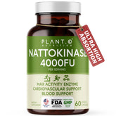 PLANT.O NUTRITION Nattokinase Supplement 4000 FU bottle front view