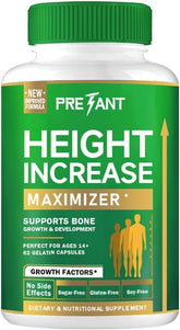 PRETANT Height Growth Supplement front view with capsule bottle