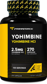 Primaforce Yohimbe Supplement bottle front view with 270 capsules