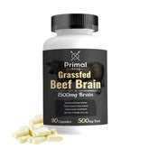 Primal Being Beef Brain Capsules 1500mg front view