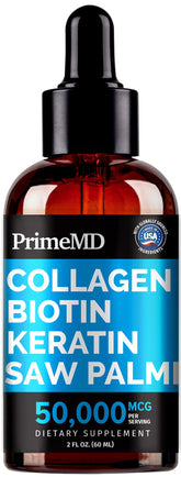 PrimeMD Liquid Collagen Peptides front view with dropper