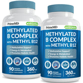 PrimeMD Methylated B Complex Capsules front view with packaging