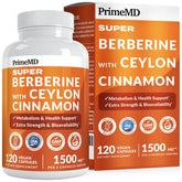 PrimeMD Super Berberine 1500 mg capsules front view