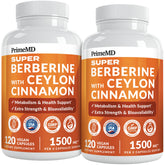 PrimeMD Super Berberine 1500 mg capsules front view