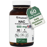 PRISTINE'S NAC 600mg N-Acetyl L-Cysteine 60 capsules front view
