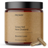 ProMix Nutrition Raw Liver Capsules front view with packaging