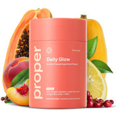 Proper Daily Glow Beauty Blend 231g peach flavour front view