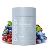 Proper Sleep Powder front view packaging with blueberry flavour
