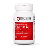 PROTOCOL FOR LIFE BALANCE Vitamin D3 Softgels 1000 IU front view