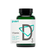 Puori Vitamin D3 Supplement 54g bottle front view