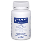 Pure Encapsulations Alpha Lipoic Acid 400mg supplement front view