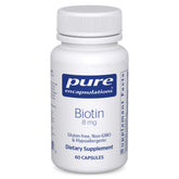 Pure Encapsulations Biotin Supplement 8000 mcg capsule front view