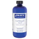 Pure Encapsulations Cal/Mag/D Liquid Calcium Supplement 630g front view