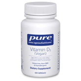 Pure Encapsulations Vitamin D3 50 mcg organic vegan capsules front view