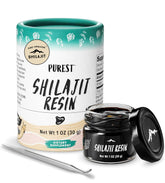 Pure Himalayan Shilajit Resin 28g jar front view