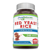 Pure Naturals Red Yeast Rice Plus CoQ10 240 capsules front view